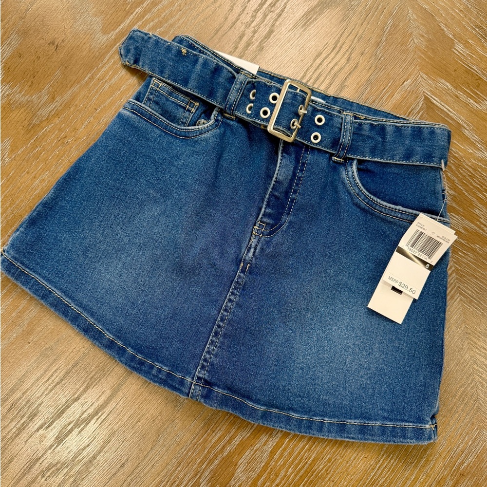 NWT DKNY Blue Denim Skort